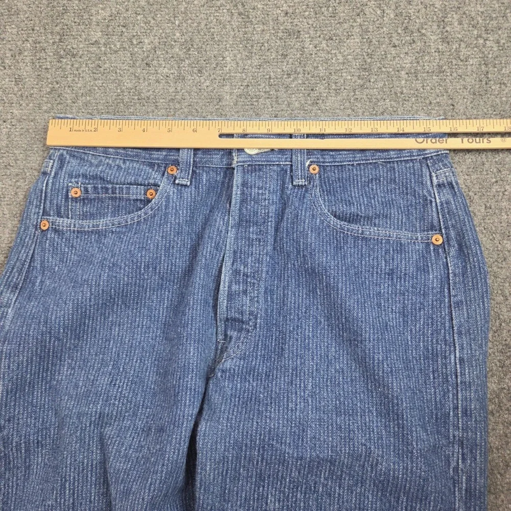 Vintage Levis 501-0119 Jeans Railroad Hickory Pinstripe Denim 31x33 80s Made USA